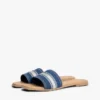 Webbing Logo Denim Slide Sandal