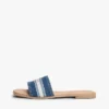 Webbing Logo Denim Slide Sandal