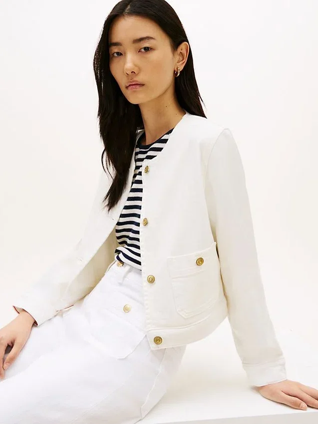 White Denim Lady Jacket White Denim Lady Jacket