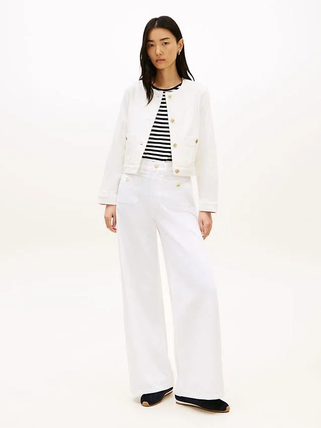 White Denim Lady Jacket White Denim Lady Jacket
