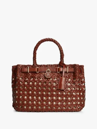 Woven Leather Mini Tote Bag Woven Leather Mini Tote Bag