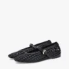 Woven Leather Mix Mary Jane Flat Woven Leather Mix Mary Jane Flat