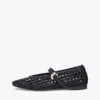 Woven Leather Mix Mary Jane Flat Woven Leather Mix Mary Jane Flat